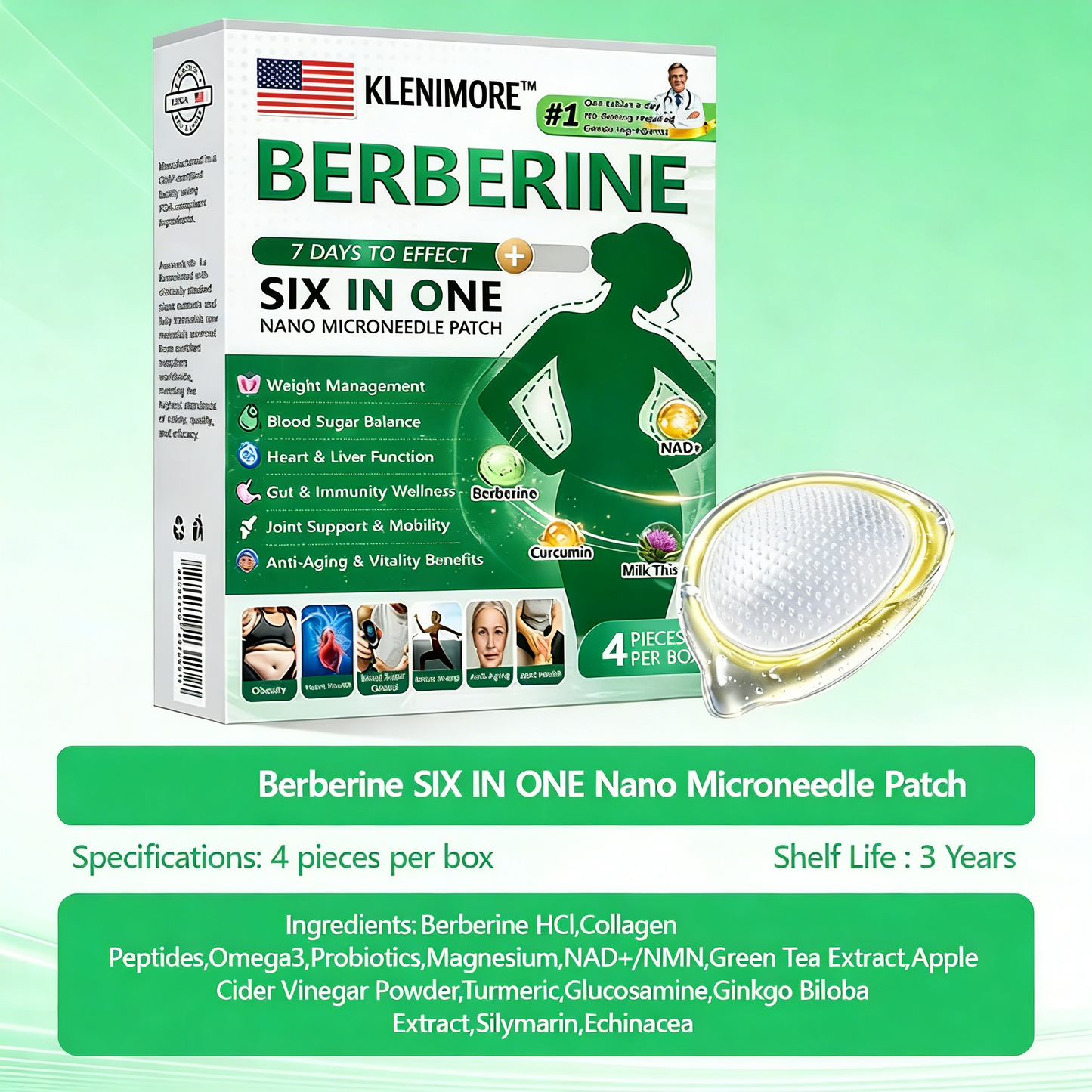 Official Store🌟| KLENIMORE® 𝑩𝒆𝒓𝑏𝘦𝘳𝑖𝗇𝒆 6-𝗶𝙣-𝟏 𝑁𝑎𝑛𝑜 𝘔𝘪𝘤𝘳𝘰𝘯𝘦𝘦𝘥𝘭𝘦 𝖯𝚊𝗍𝖼𝗁 |✅𝘉𝘢𝘤𝘬𝘦𝘥 𝘣𝘺 𝘴𝘤𝘪𝘦𝘯𝘤𝘦 | 𝟨-𝗂𝗇-𝟣 𝖿𝗈𝗋𝗆𝗎𝗅𝖺 | 𝑅𝑒𝑠𝑢𝑙𝑡𝑠 𝑖𝑛 7 𝑑𝑎𝑦𝑠 🏅