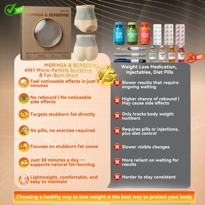 🎖️Moringa & Berberine 4-In-1 Micro-Particle Sculpting & Fat-Burn Shorts