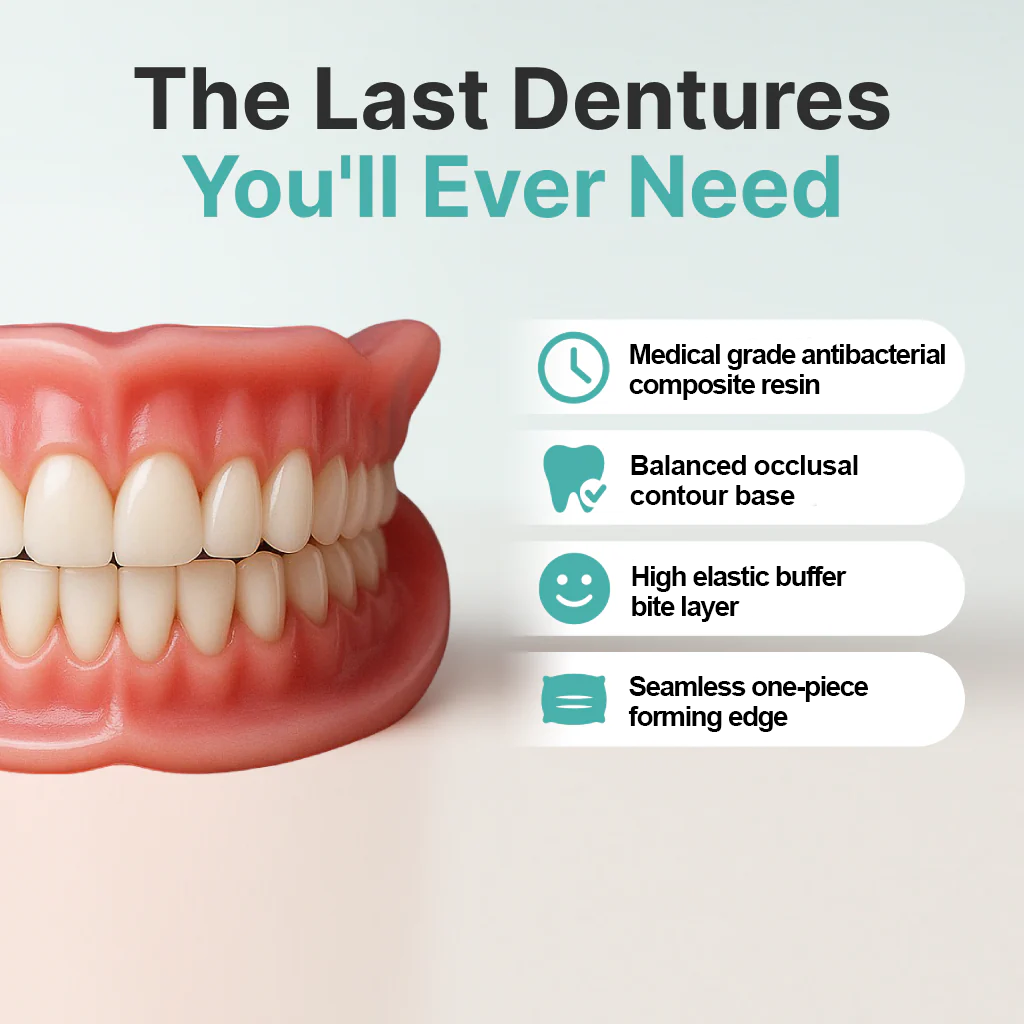 ⏰Ends Today: 64% OFF! 🌎KLENIMORE™ Medical Full Denture with Strong Suctiond🦷Obtain American Dental Association (ADA) Certification