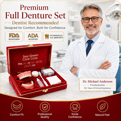 🎁🌎Ends Today: 48% OFF! ⏰KLENIMORE™ Medical Full Denture with Strong Suctiond🦷Obtain American Dental Association (ADA) Certification