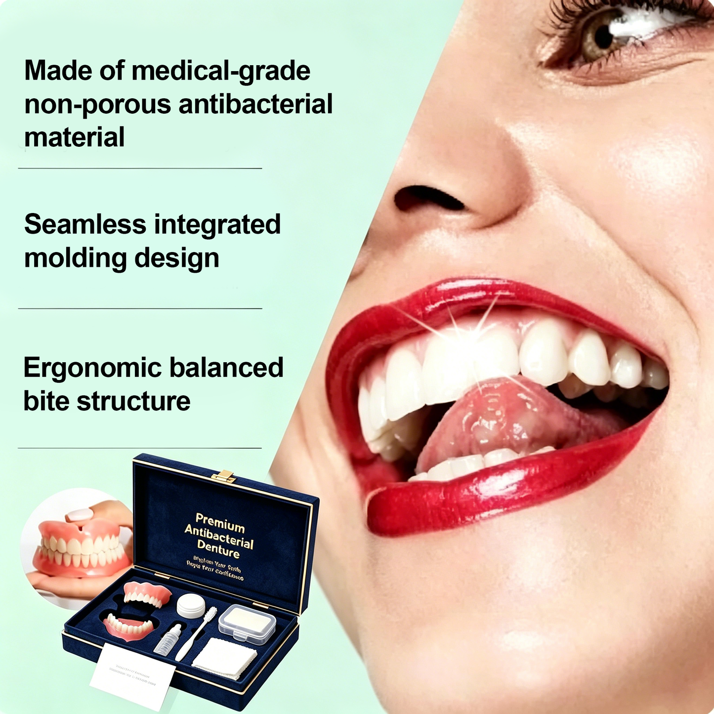 ⏰Ends Today: 64% OFF! 🌎KLENIMORE™ Medical Full Denture with Strong Suctiond🦷Obtain American Dental Association (ADA) Certification