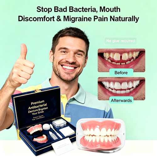 ⏰Ends Today: 64% OFF! 🌎KLENIMORE™ Medical Full Denture with Strong Suctiond🦷Obtain American Dental Association (ADA) Certification