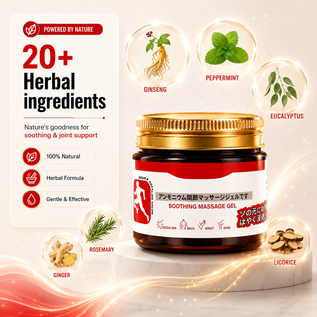 Suffering From Joint Pain, Stiff Shoulders, Knee Discomfort & Muscle Aches? Get Instant, Natural Relief & Healing with Our Soothing Massage Gel