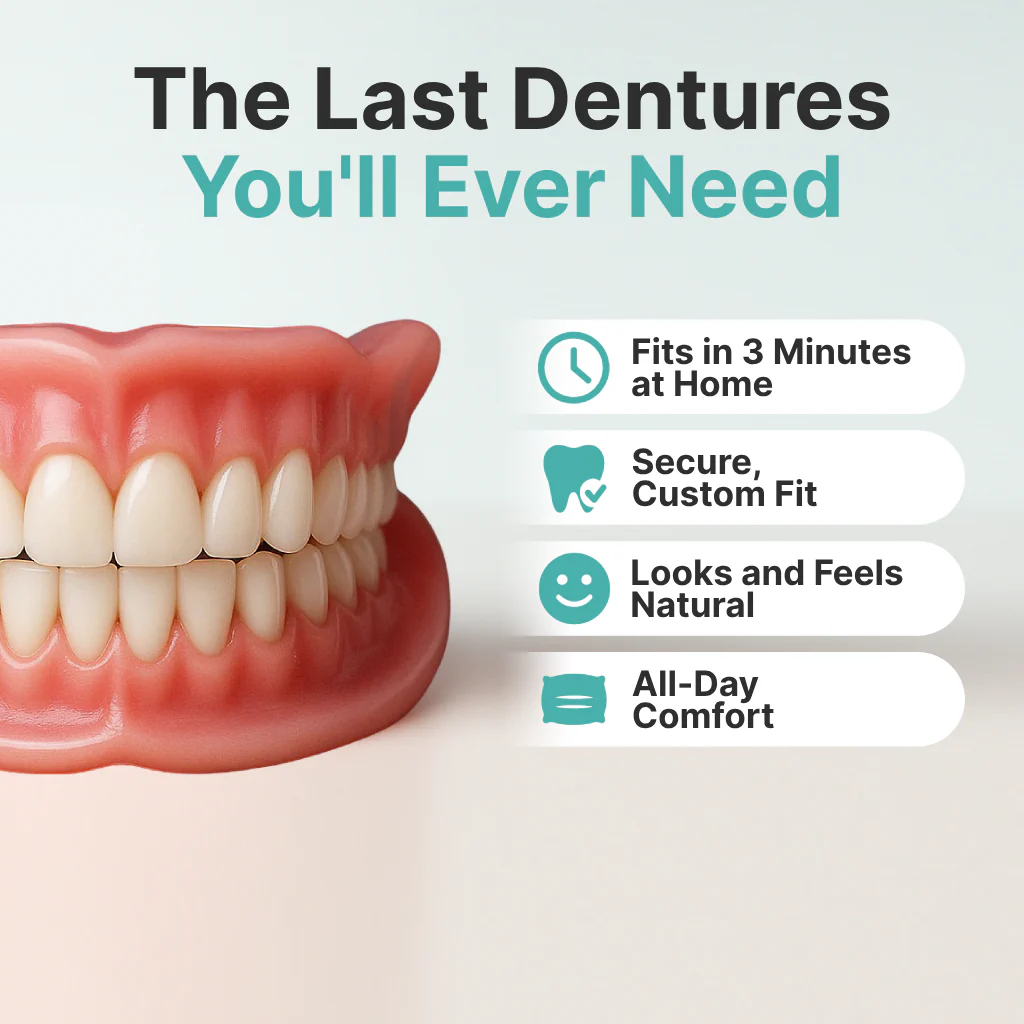 ⏰Ends Today: 40% OFF! 🌎KLENIMORE™ Custom-Fit  Dentures— Designed for Comfort and a Natural-Looking Smile