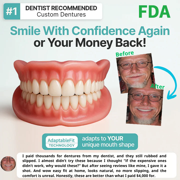 ⏰Ends Today: 40% OFF! 🌎KLENIMORE™ Custom-Fit  Dentures— Designed for Comfort and a Natural-Looking Smile