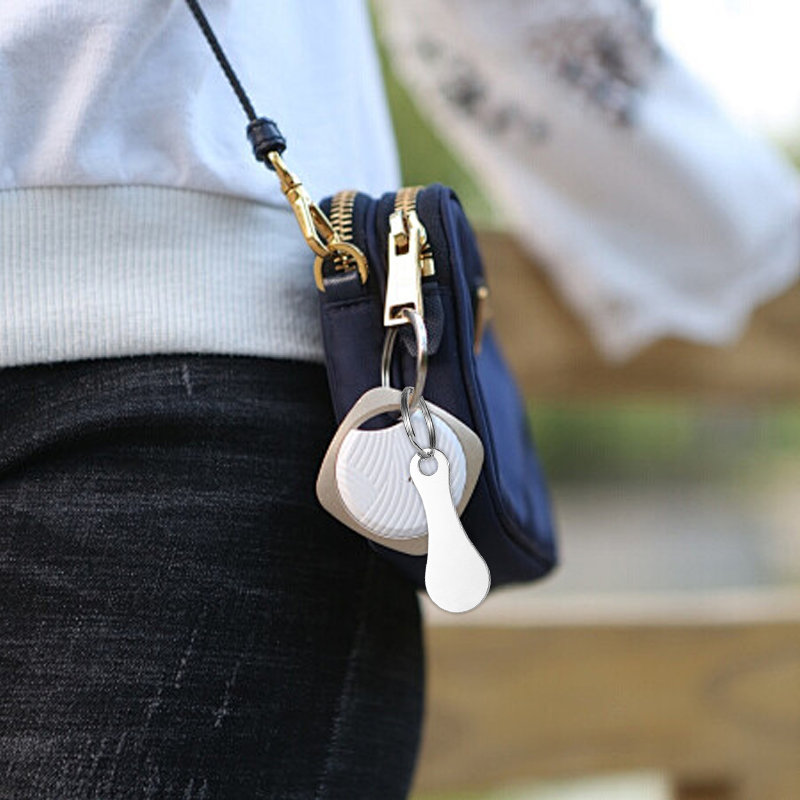 2 Pieces Stainless Steel Shopping Trolley Token Keyrings